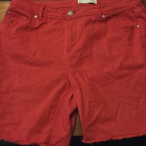 Cato Red Jean Shorts